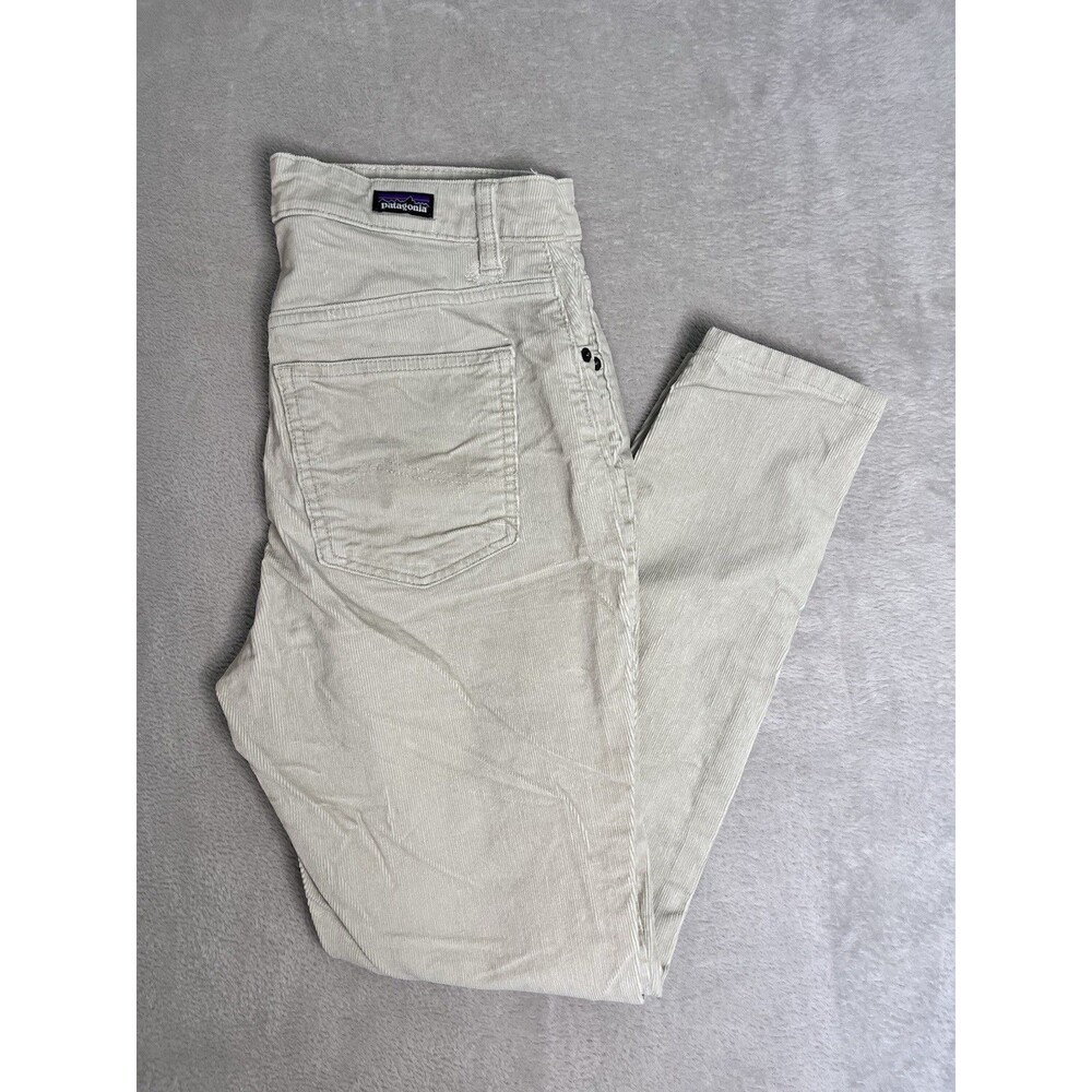 Patagonia Womens 30 Organic Cotton Everyday Cords in Cream Mid Rise Cordoruy